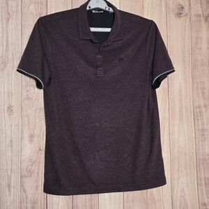 Travis Mathrew Men's Polo Shirt  Dark Wine Pullover Size XL